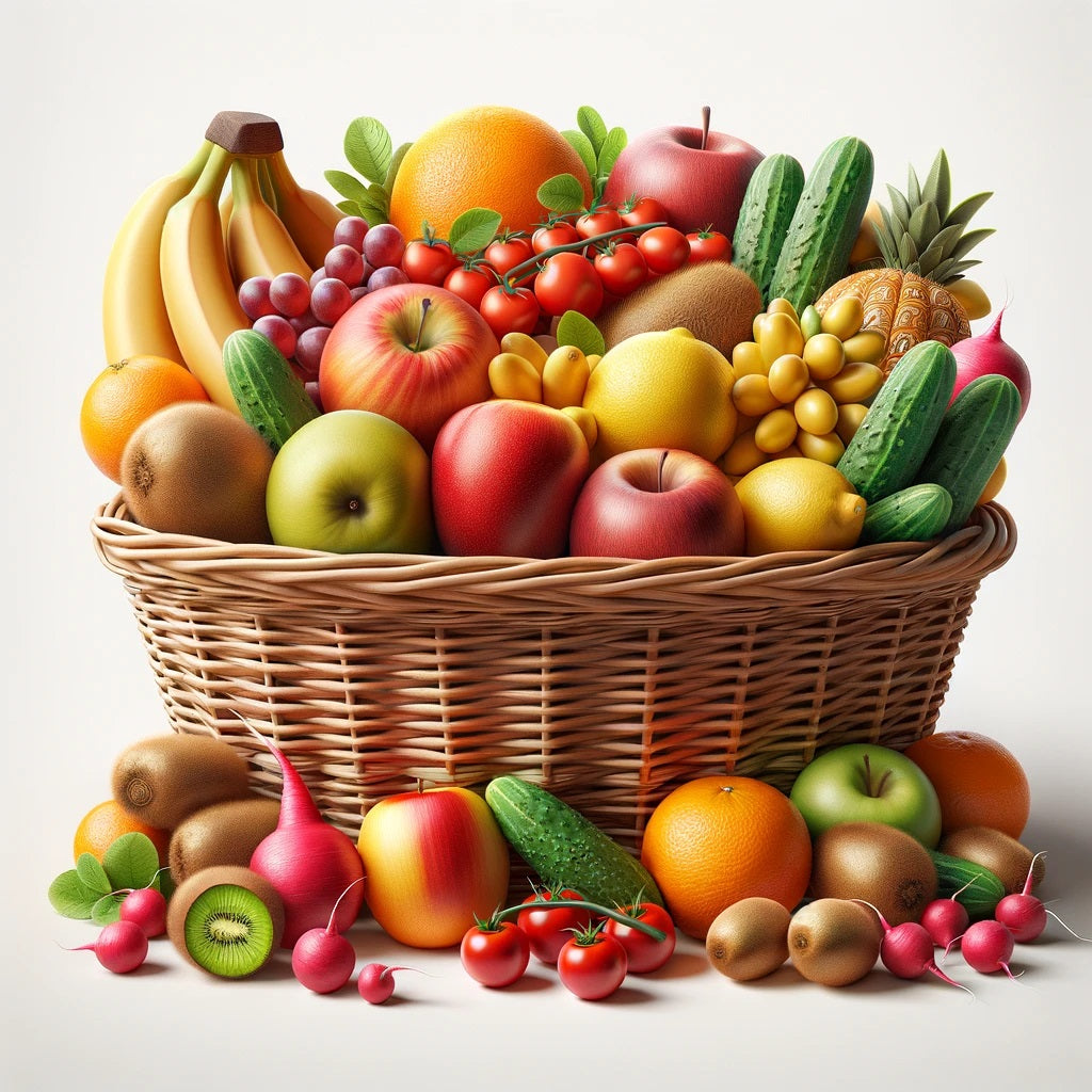 Obstkorb mit Gemüse 24 Portionen